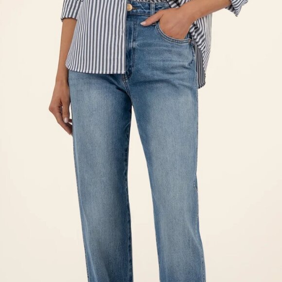 Kut from the Kloth Melissa High Rise Straight Leg Jeans - Picture 1 of 3